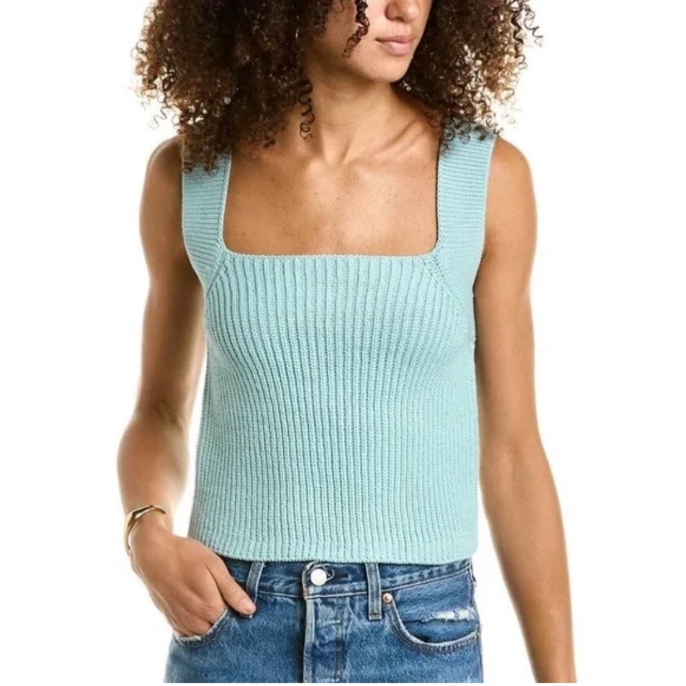 Vince Rib Square Neck Tank